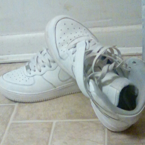 All White Nike Air Forces - Picture 2 of 3