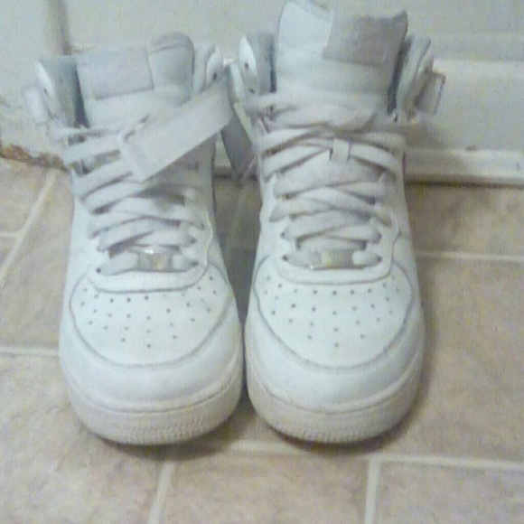 All White Nike Air Forces - Picture 3 of 3