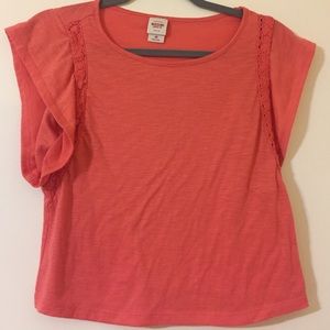 Orange baggy short sleeved top