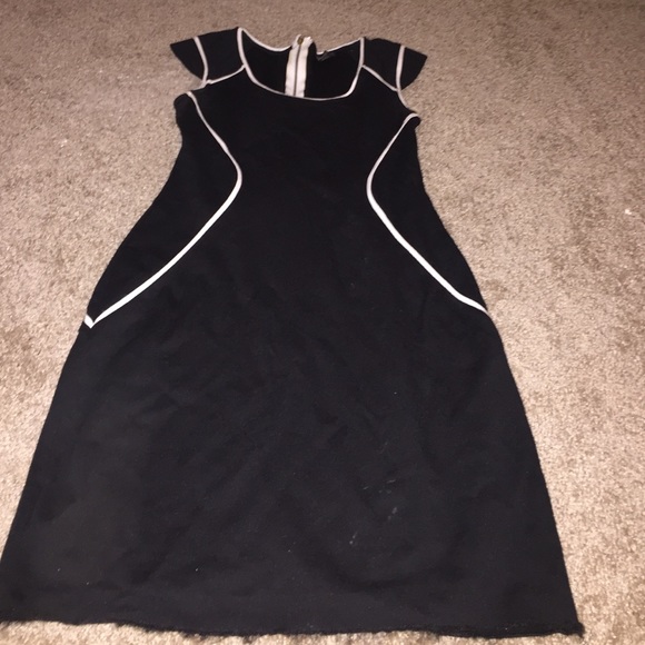 Black with white trimming express dress