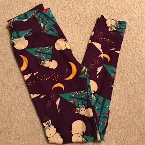 LuLaRoe OS Christmas Leggings, New!