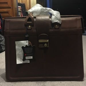Brand New APC Brown Leather Briefcase
