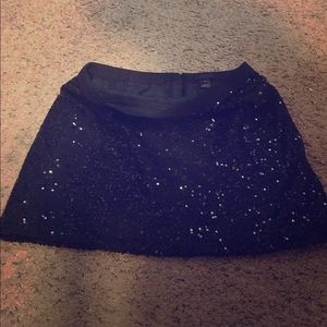 Black sequin skirt