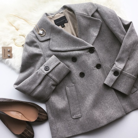 Banana Republic Jackets & Blazers - ✨LAST CHANCE✨ BR Flounced Wool Blnd Pea Coat