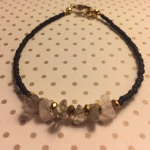 Rose quartz seed bead bracelet