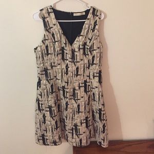 Everleigh Dress: Gold & Black