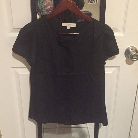 Classic Black Short Sleeve Blouse