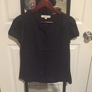 Classic Black Short Sleeve Blouse
