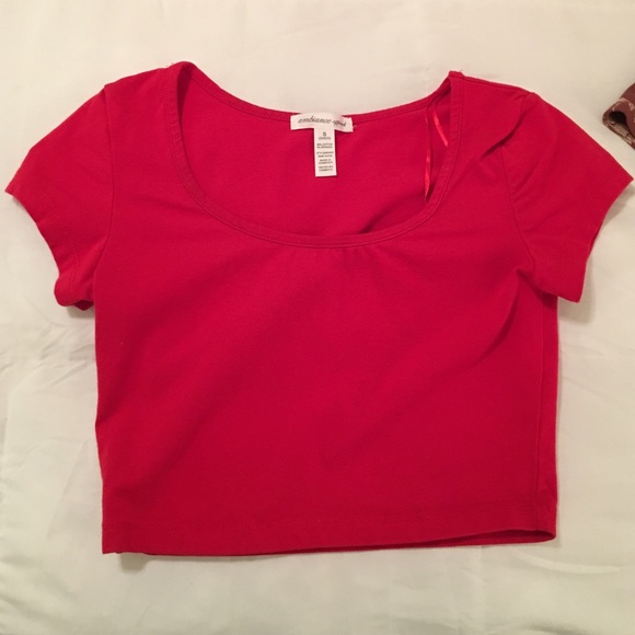 Ambiance Tops - Red Crop Top
