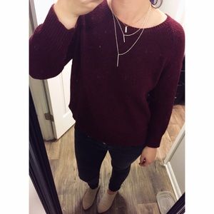 French Connection Burgundy Sweater