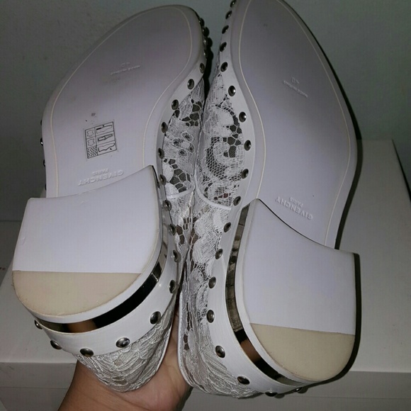 Givenchy white lace and mesh derby shoes size 40