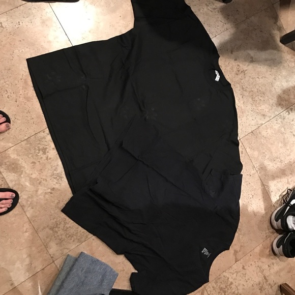 XL & medium black tee
