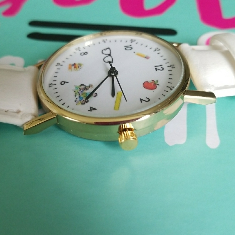 Teachers Educators White Band Adjustable Watch - Picture 4 of 8
