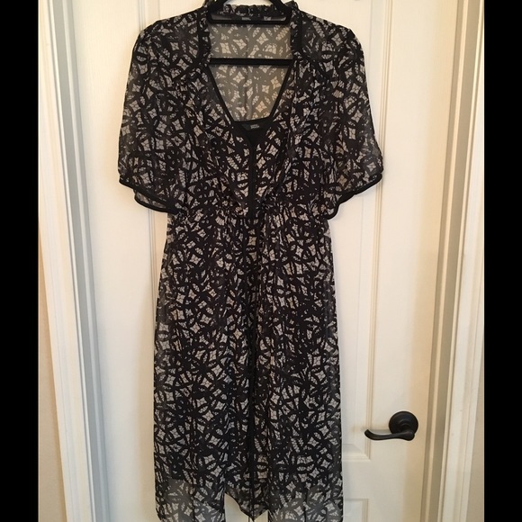 Pretty Black & Grey with Detailing Dress