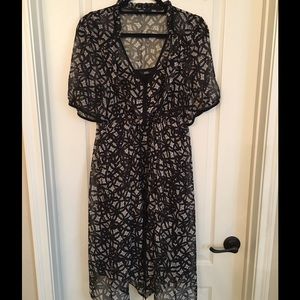 Pretty Black & Grey with Detailing Dress