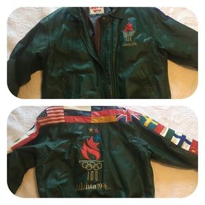 Collectors men's Olympic leather jacket.