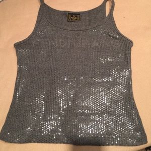 Fendi jeans knit tank. Grey sz M.