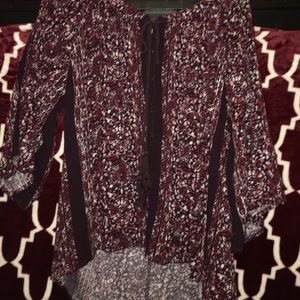 Francesca's maroon top!