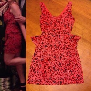 Flirty bebe Peplum 💋Party Dress💋 Sz XS