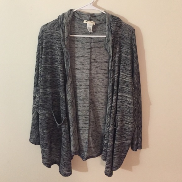 Hooded Gray Cardigan