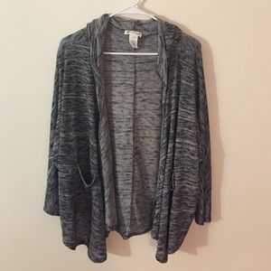 Hooded Gray Cardigan