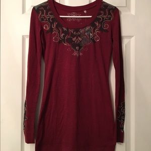 SOLD Maroon long sleeve NWT