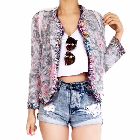 Anthropologie Jackets & Blazers - Anthropologie Gregory Parkinson tweed sequin