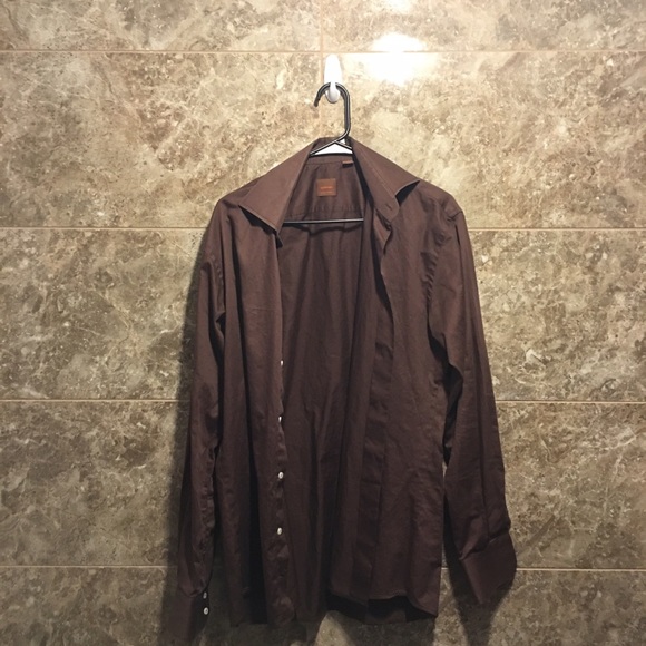 Men's brown button down - Picture 1 of 2