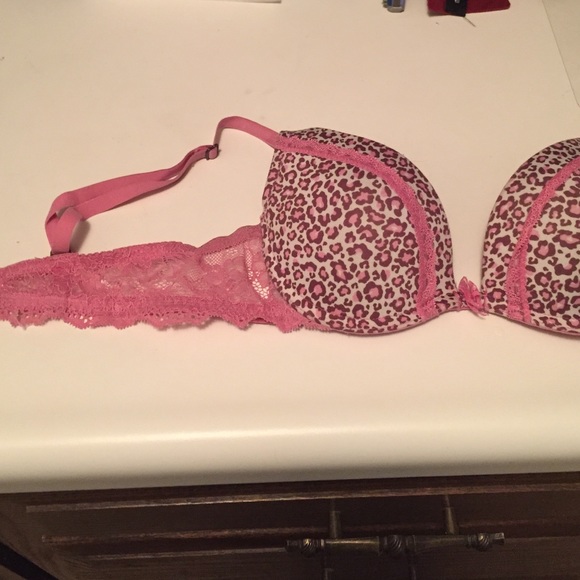 marie meili Other - Lace Hot Pink Cheetah Print Push Up Bra
