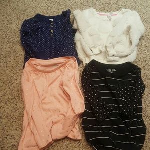 Bundle of long sleeve tees and a sweater