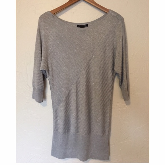 White House Black Market silver sweater