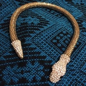 STATEMENT NECKLACE!! Gold Snake Choker