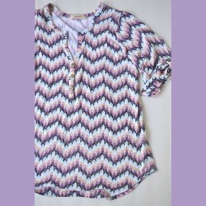 STITCH FIX PIXLEY EDMOND CHEVRON HENLEY TOP STITCH FIX PIXLEY EDMOND CHEVRON HENLEY TOP