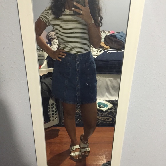 BDG Urban outfitters denim button down skirt