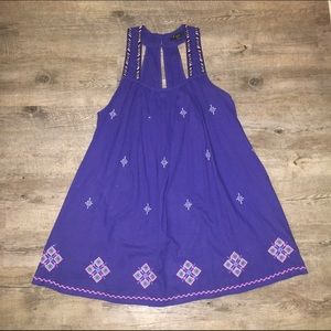 F21 embroidered swing dress