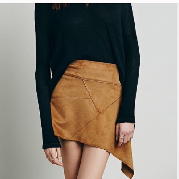 Free People Dresses & Skirts - Free People vegan suede patchwork mini