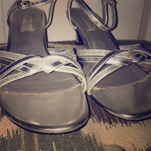 Silver formal sandal