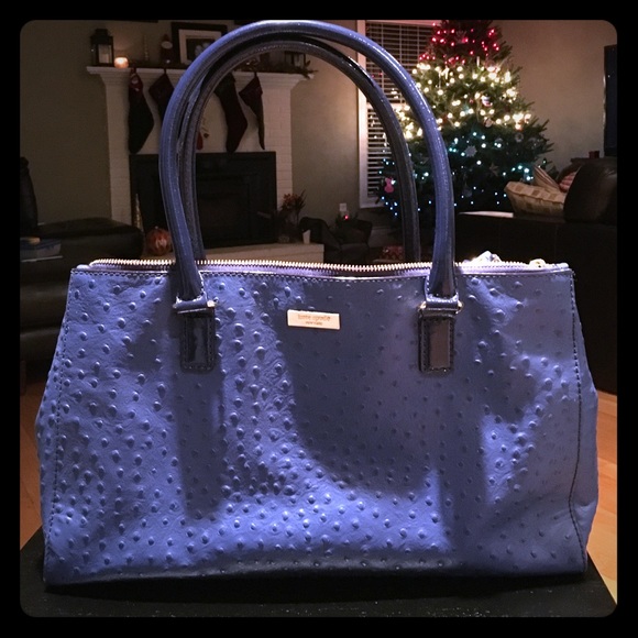 Kate Spade Cobalt Blue Pebbled Leather Handbag