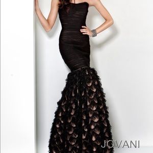 Jovani 6620 black tulle gown