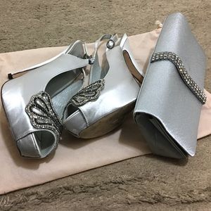 Silver Platform shoes/Clutch @ for separate sale