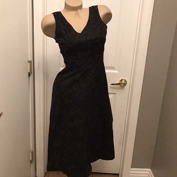 J crew black detailed dress size 4