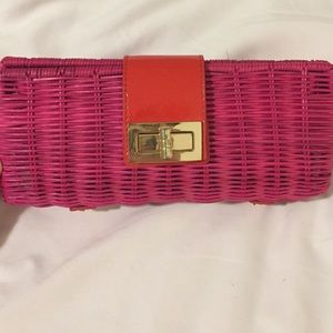 J. Crew rattan clutch