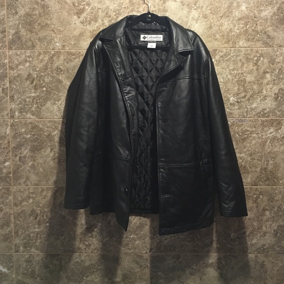 Men's leather Columbia jacket