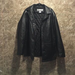 Men's leather Columbia jacket