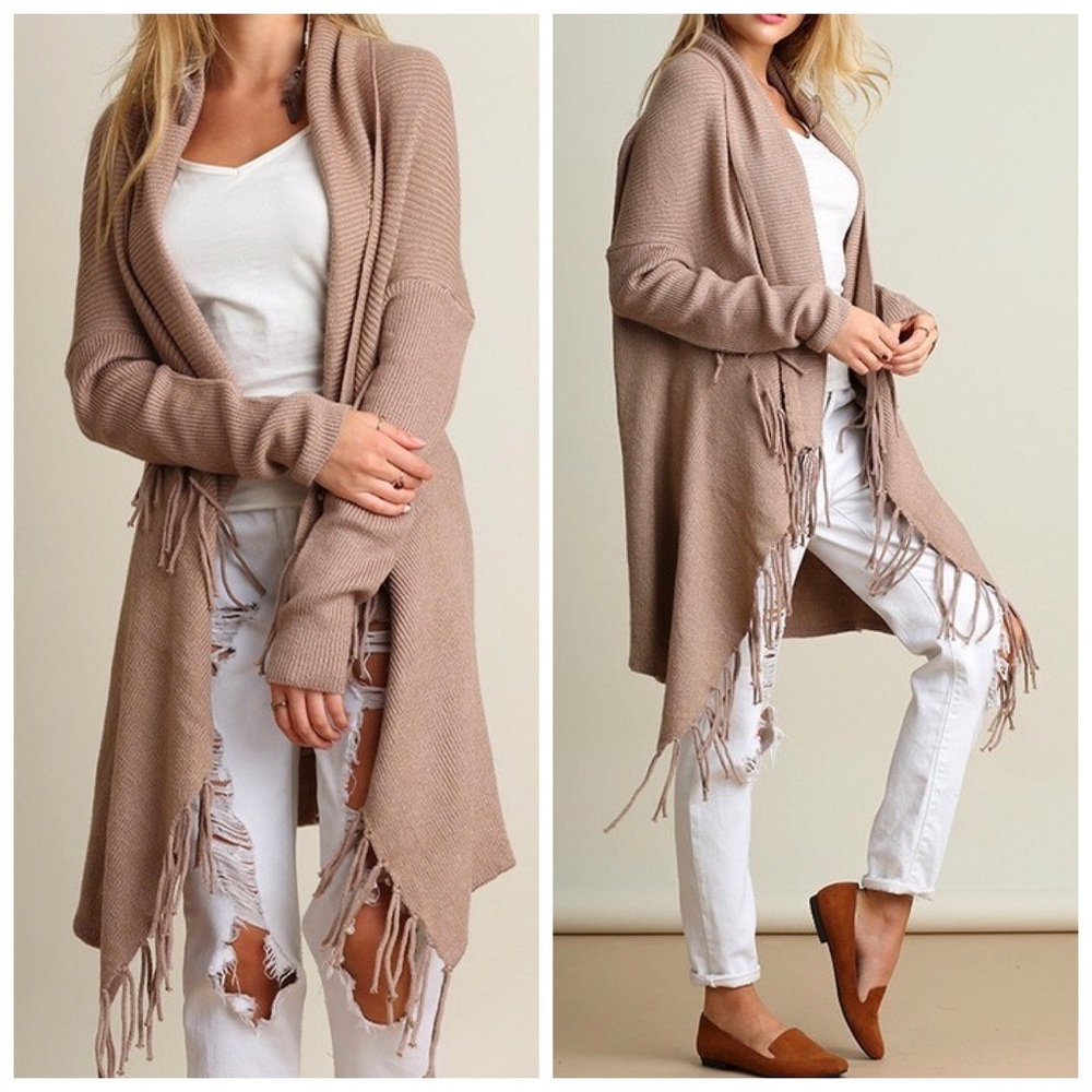 Mocha Ribbed Boho Cardigan—Final Sale