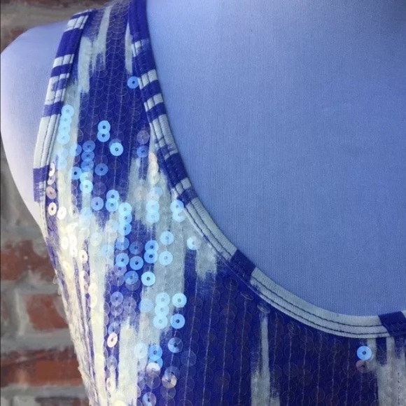 J. Crew Factory Sequin Ikat Tank Size XS - Picture 3 of 4
