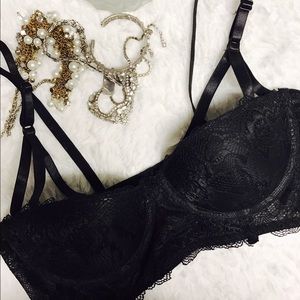 Strappy Black Lace Bra