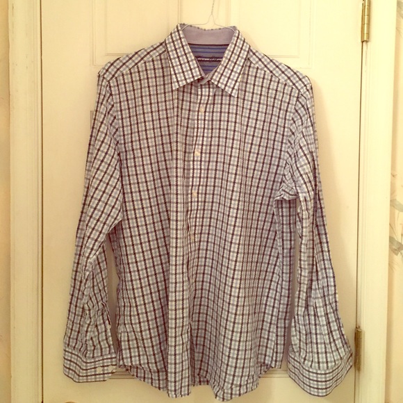 Blue Check Tasso Elba shirt