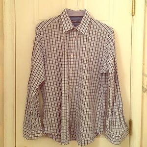 Blue Check Tasso Elba shirt