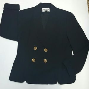 Albert Nipon Black Jacket Wool 8P Petite Career